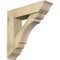 Ekena Millwork Olympic Traditional Rough Sawn Bracket w/ Offset Brace, Douglas Fir, 8"W x 32"D x 32"H BKT0806X32X32OLY01RDF - alternate 1